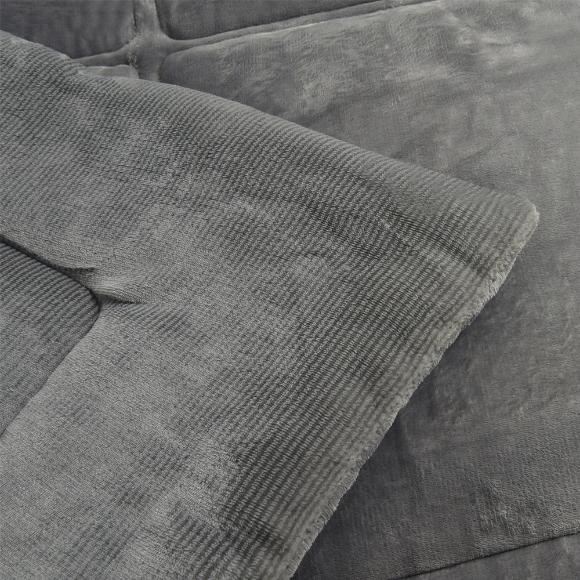 Κουβερτοπάπλωμα Υπέρδιπλο Fleece-Flannel 220x240cm Liolios Home Napoli Grey Πολυέστερας
