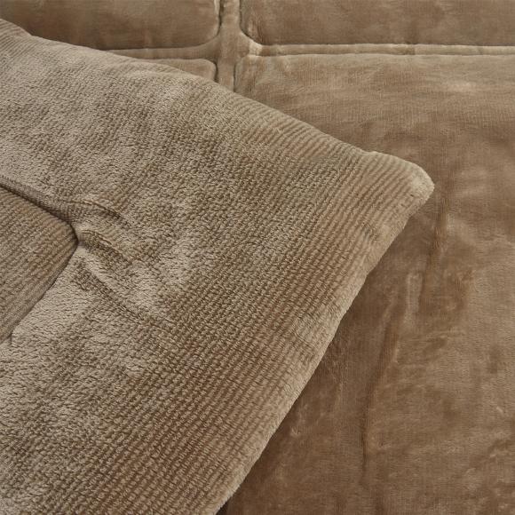 Κουβερτοπάπλωμα Υπέρδιπλο Fleece-Flannel 220x240cm Liolios Home Napoli Coffee Πολυέστερας