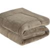 Κουβερτοπάπλωμα Υπέρδιπλο Fleece-Flannel 220x240cm Liolios Home Napoli Coffee Πολυέστερας