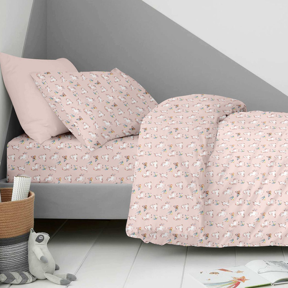 Κουβερλί Παιδικό Μονό 160x250cm Astron Fairy Unicorn Βαμβακερό