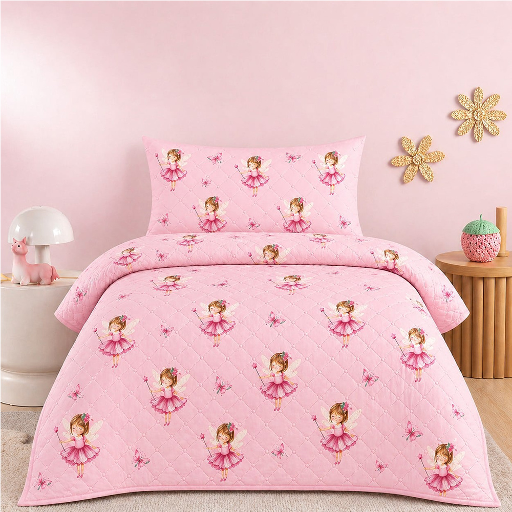Κουβερλί Παιδικό Μονό Σετ 160x220cm Fairytale Girls Microfiber