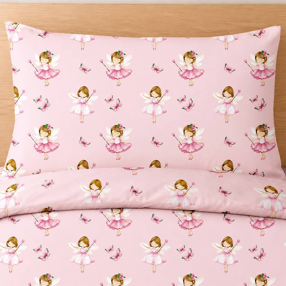 Σεντόνια Παιδικά Σετ 170x260cm Astron Fairytale Girls Βαμβακερά
