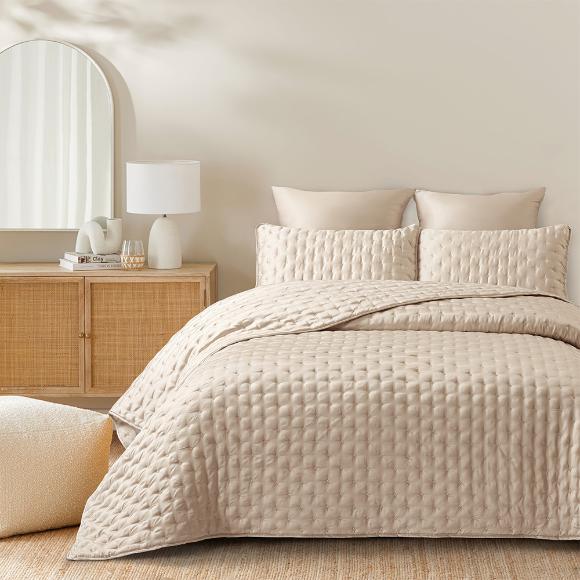Κουβερλί Νυφικό Υπέρδιπλο Σετ 3τχμ Liolios Home Gisele Microfiber