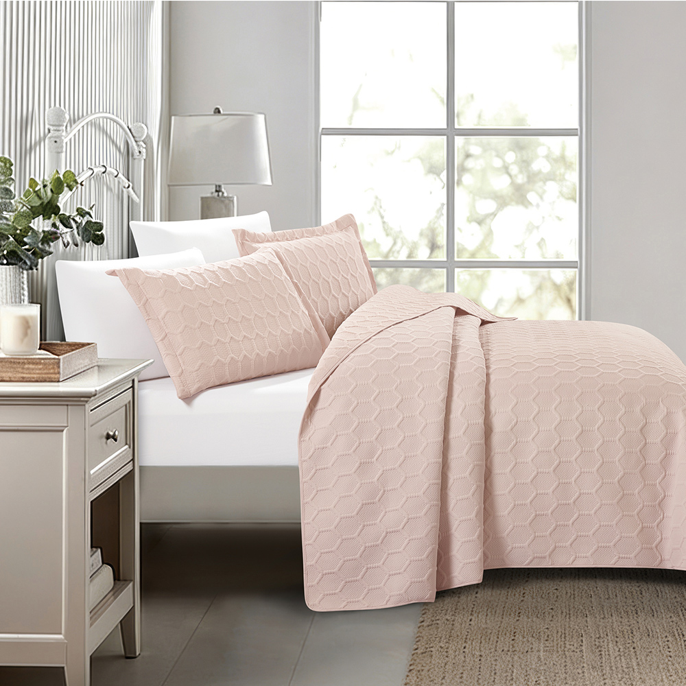 Κουβερλί Υπέρδιπλο Σετ 220x240cm Liolios Home Glenda Rose Microsatin
