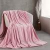 Κουβέρτα Υπέρδιπλη Jacquard Flannel 220x240cm Rythmos Harmonie Ροζ Πολυεστέρας