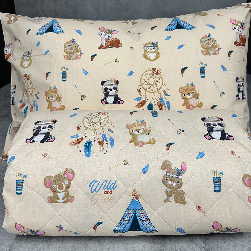 Κουβερλί Παιδικό Μονό 160x250cm Astron Boho Animals Βαμβακερό