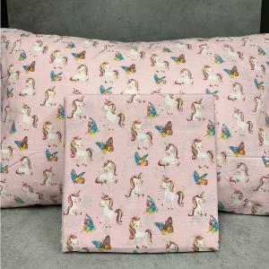Σεντόνια Παιδικά Σετ 170x260cm Astron Fairy Unicorn Βαμβακερά