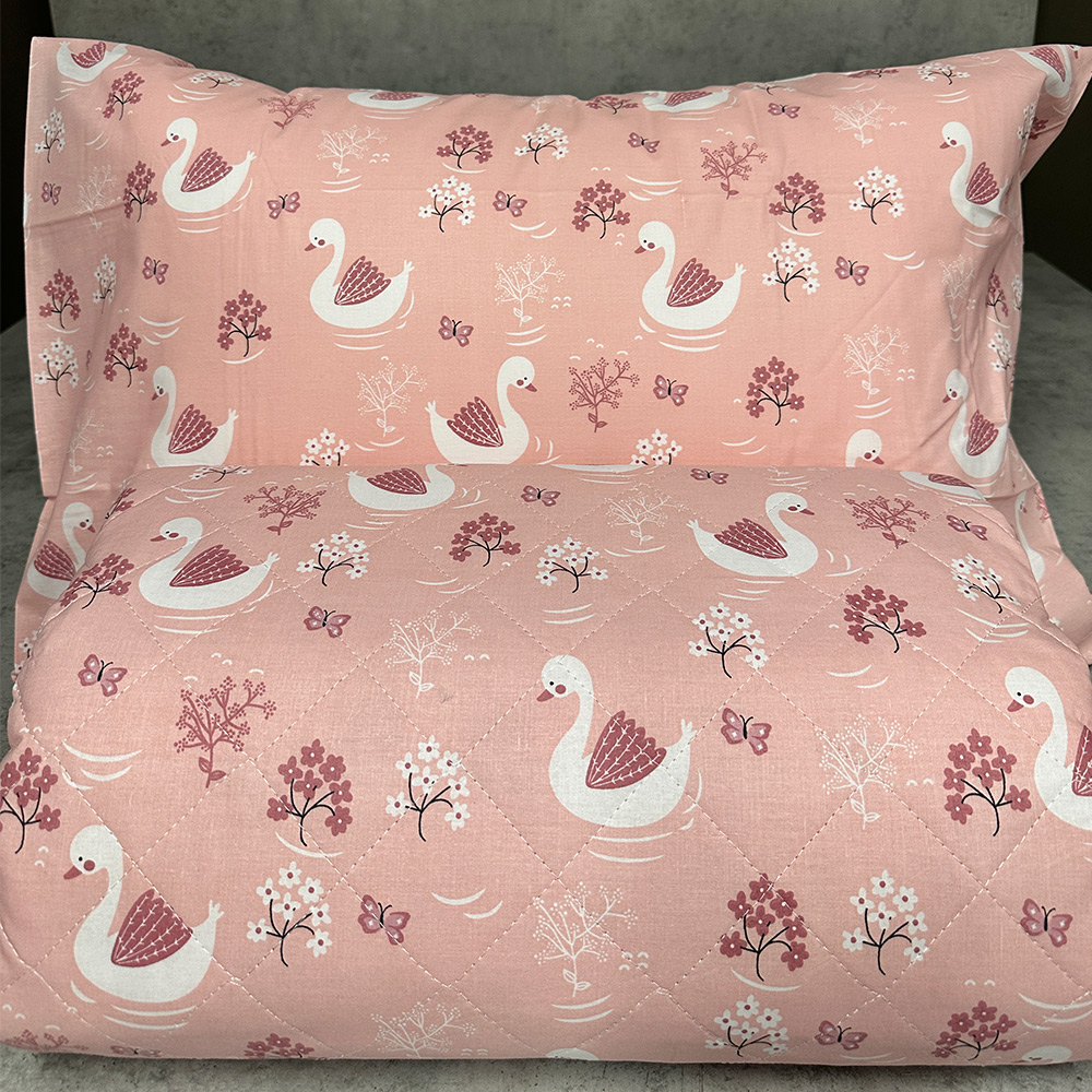 Κουβερλί Παιδικό Μονό 160x250cm Astron Swan Βαμβακερό