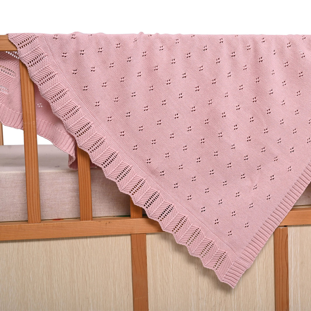 Κουβέρτα Πλεκτή Αγκαλιάς 80x100cm Liolios Home Bunny/Toy(Pink) Βαμβακερή
