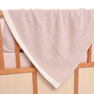 Κουβέρτα Πλεκτή Αγκαλιάς 80x100cm Liolios Home Rattle Pink Combo  Βαμβακερή
