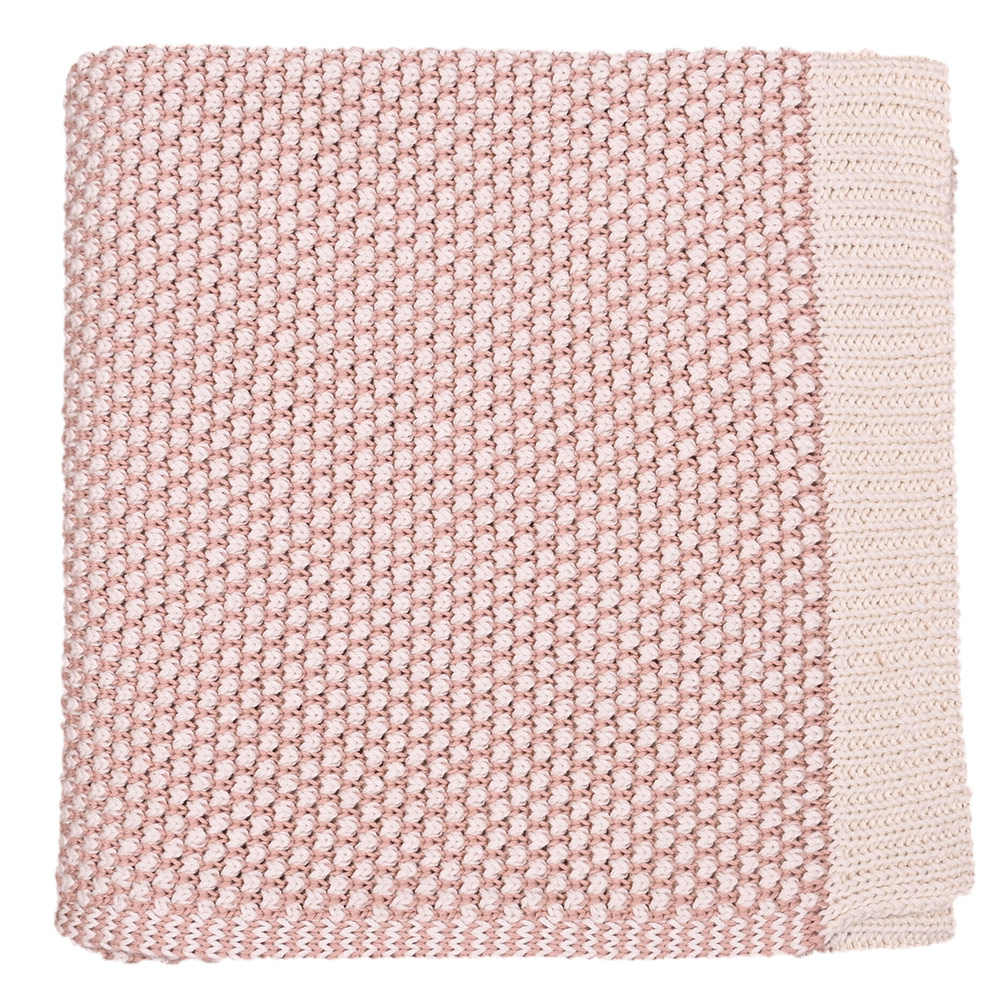 Κουβέρτα Πλεκτή Αγκαλιάς 80x100cm Liolios Home Rattle Pink Combo  Βαμβακερή
