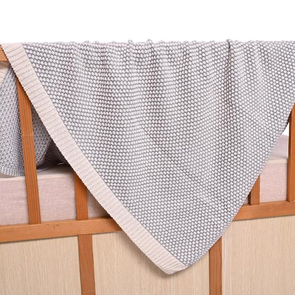 Κουβέρτα Πλεκτή Αγκαλιάς 80x100cm Liolios Home Rattle Blue Combo Βαμβακερή