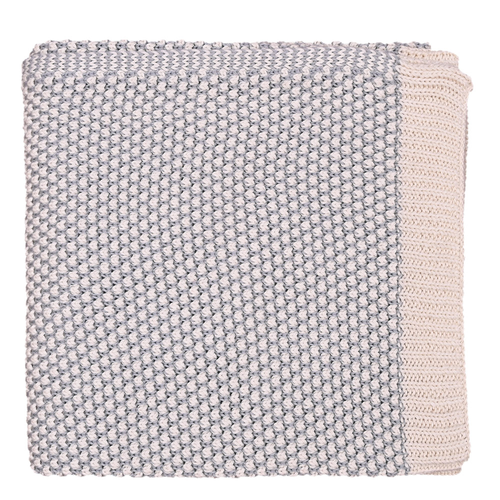 Κουβέρτα Πλεκτή Αγκαλιάς 80x100cm Liolios Home Rattle Blue Combo Βαμβακερή