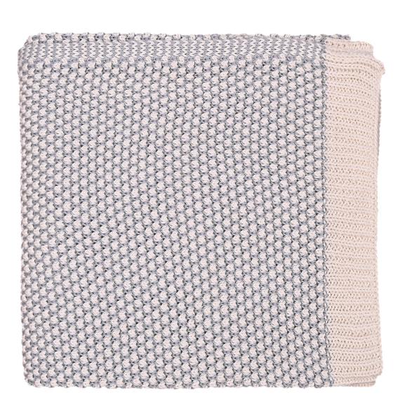Κουβέρτα Πλεκτή Αγκαλιάς 80x100cm Liolios Home Rattle Blue Combo Βαμβακερή