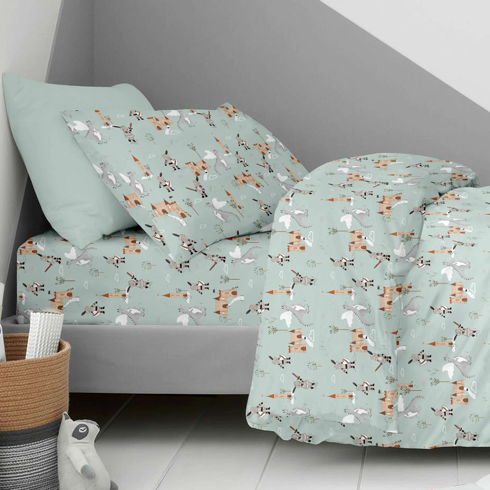 Κουβερλί Παιδικό Μονό 160x250cm Astron Knight & Dragon Βαμβακερό