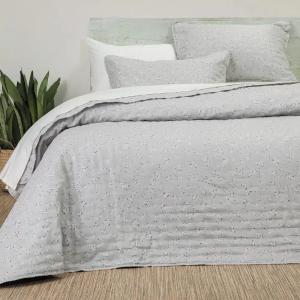 Κουβερλί Υπέρδιπλο Σετ 220x240cm Borea Margot Γκρι Πολυέστερ