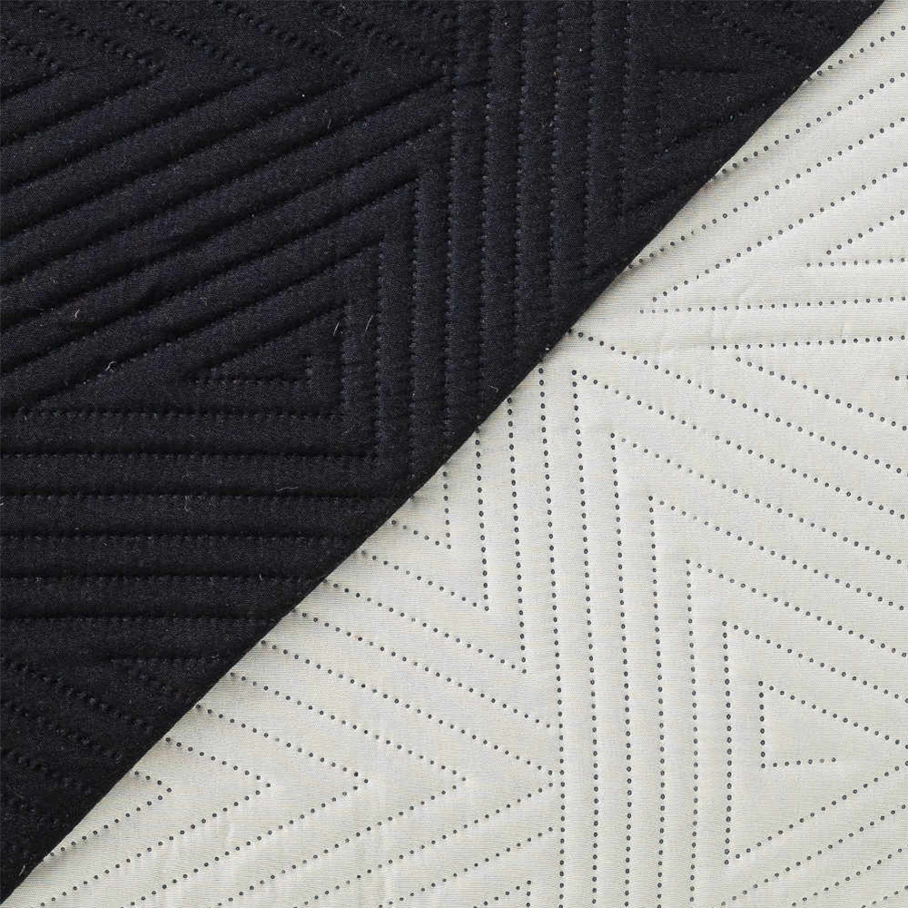 Κουβερλί Υπέρδιπλο 220x240cm Borea Premium Μαύρο/Εκρού Polyester