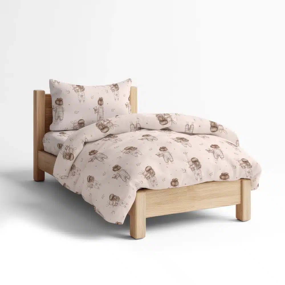 Σετ 5τμχ Κουβερλί + Σετ Σεντόνια Μονα Borea Goodnight Ροζέ Microfiber