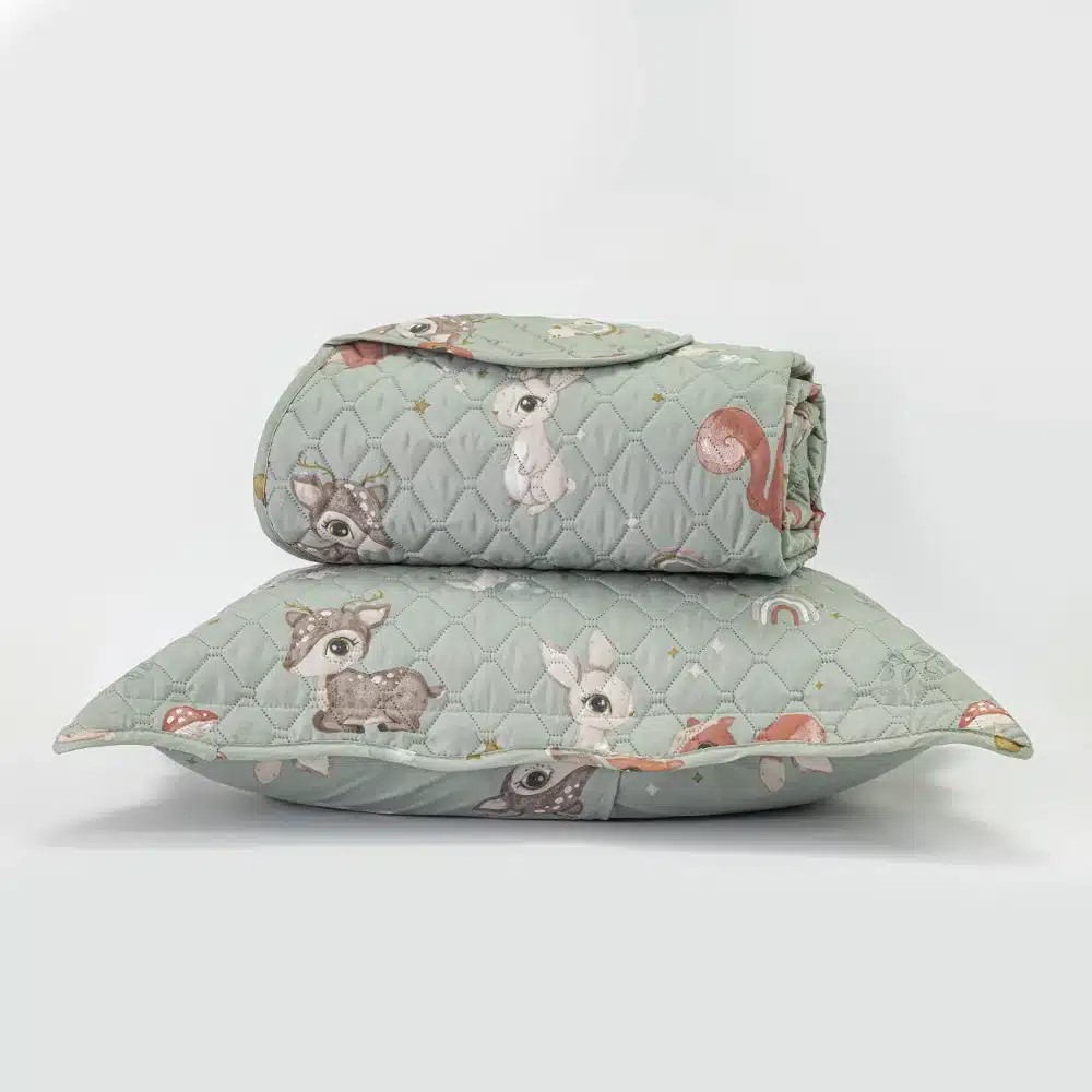 Σετ 5τμχ Κουβερλί + Σετ Σεντόνια Μονα Borea Woodland Microfiber