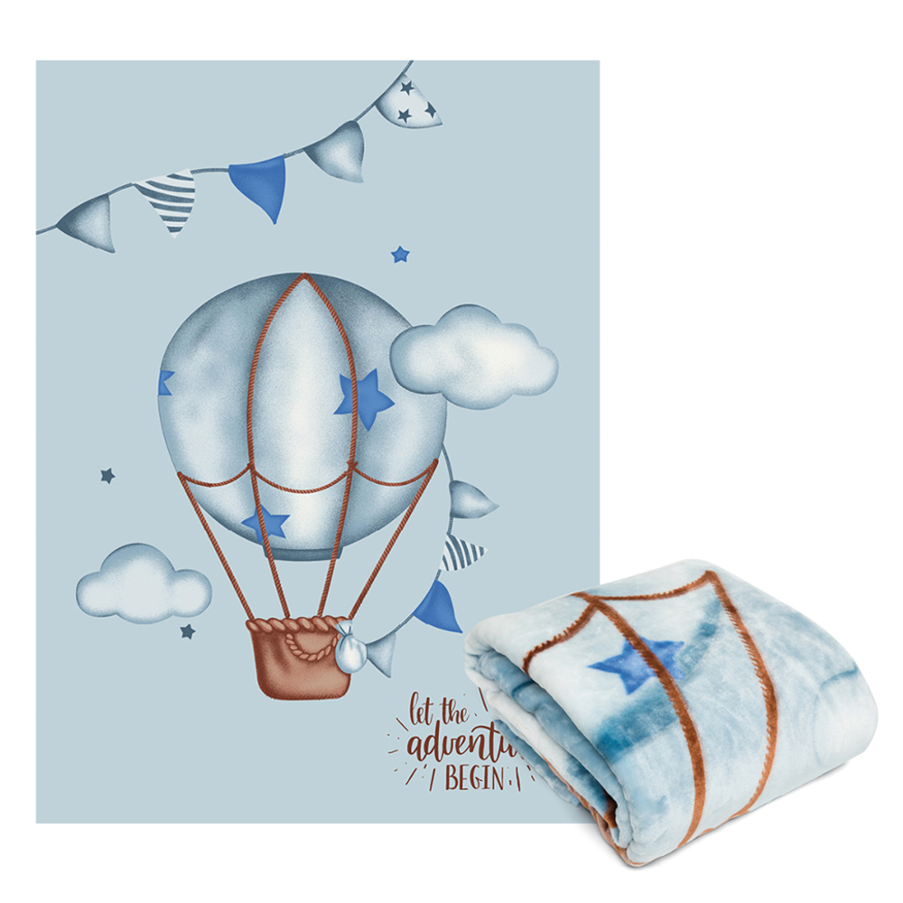 Κουβέρτα Μονή  Παιδική Βελουτέ 150x220cm Borea Αερόστατο Πολυέστερας