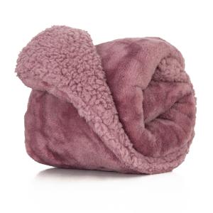 Κουβερτοπάπλωμα Μονό Fleece-Sherpa 160x220cm Borea Cozy Ροζέ Πολυέστερας
