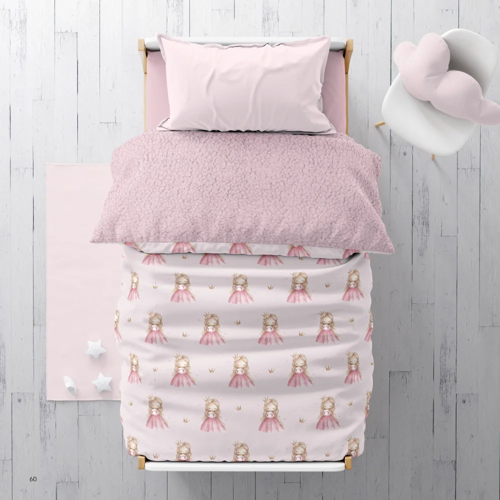 Κουβερτοπάπλωμα Μονό Παιδικό Fleece-Sherpa 160x220cm Borea Little Queen Πολυέστερας