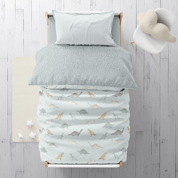 Κουβερτοπάπλωμα Μονό Παιδικό Fleece-Sherpa 160x220cm Borea Stompy Πολυέστερας