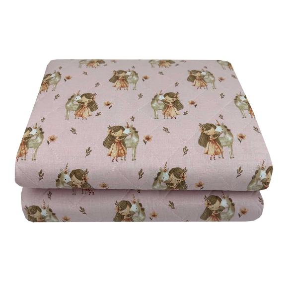 Κουβερλί Παιδικό Μονό 160x250cm Astron Little Girl Βαμβακερό