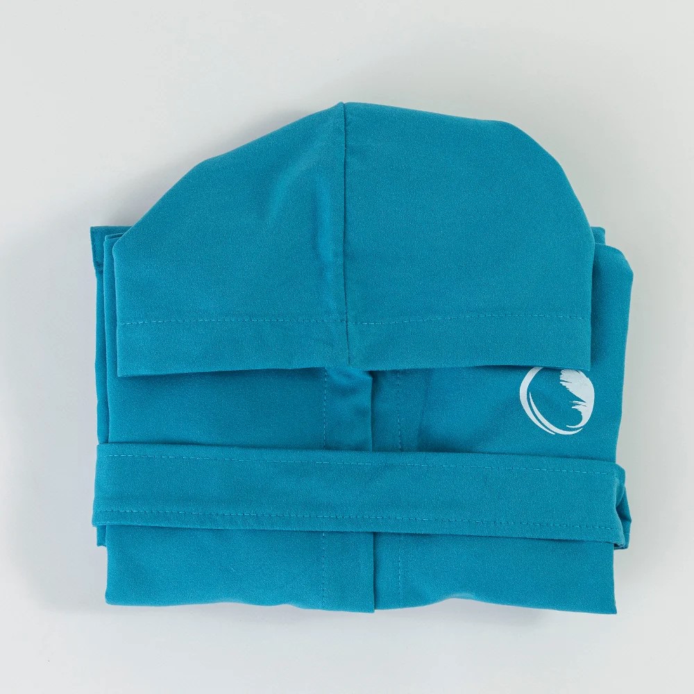 Μπουρνούζι Παιδικό Mε Κουκούλα Borea Torpedo Τιρκουάζ Microfiber