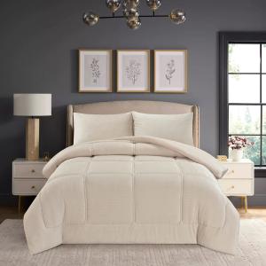 Κουβερτοπάπλωμα Υπέρδιπλο Fleece-Flannel 220x240cm Liolios Home Napoli Cream Πολυέστερας