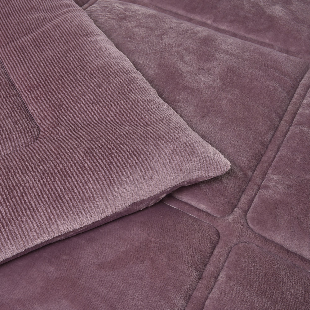 Κουβερτοπάπλωμα Υπέρδιπλο Fleece-Flannel 220x240cm Liolios Home Napoli Lilac Πολυέστερας