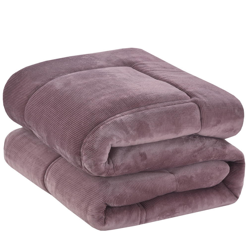 Κουβερτοπάπλωμα Υπέρδιπλο Fleece-Flannel 220x240cm Liolios Home Napoli Lilac Πολυέστερας