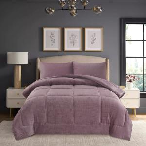 Κουβερτοπάπλωμα Υπέρδιπλο Fleece-Flannel 220x240cm Liolios Home Napoli Lilac Πολυέστερας