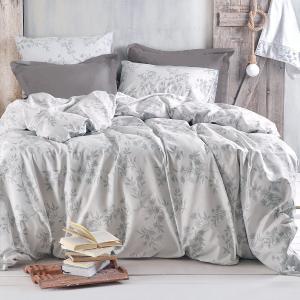 Παπλωματοθήκη Υπέρδιπλη Σετ 225x250cm Rythmos Natural Γκρι Βαμβακερή