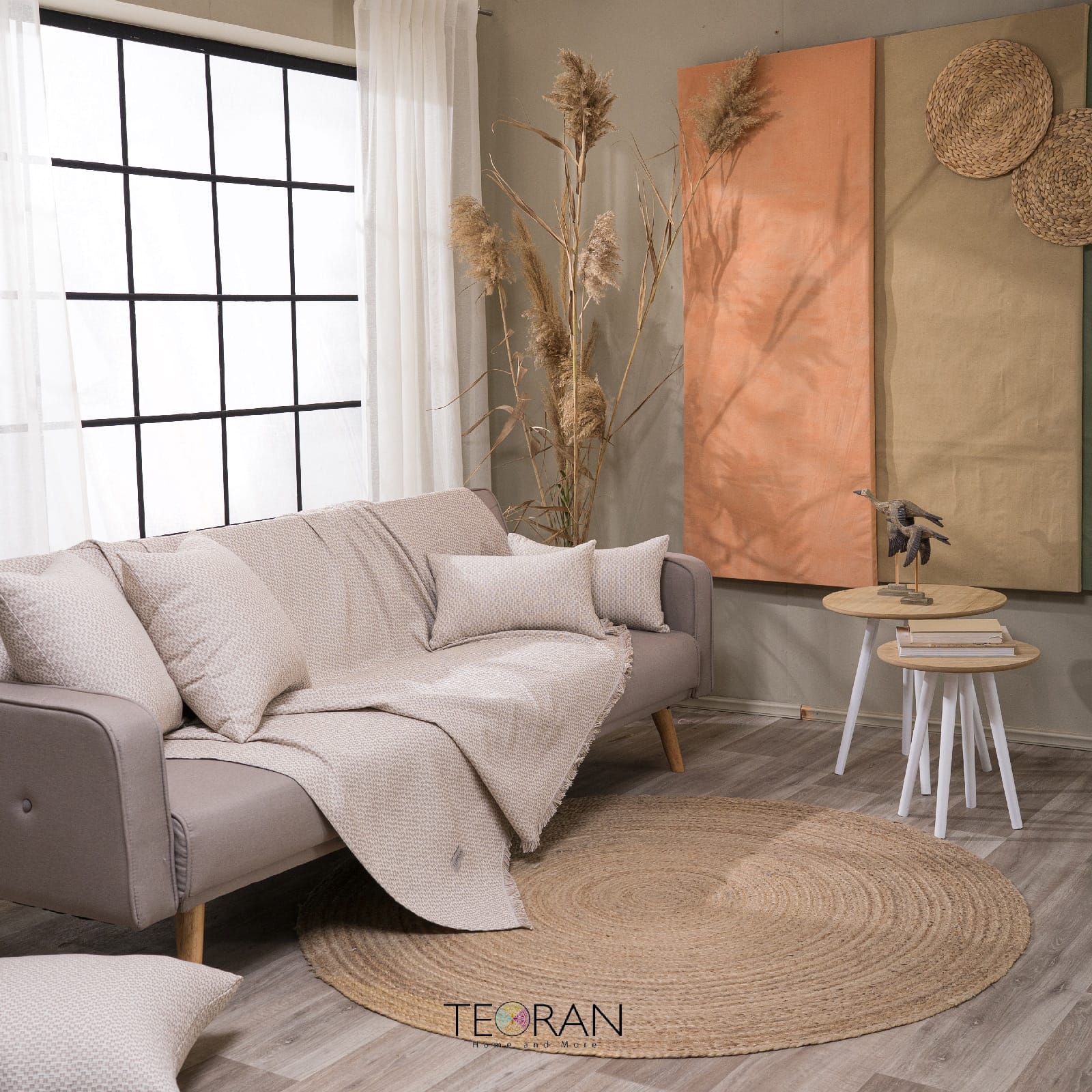 Ριχτάρι Τριθέσιο 180x300cm Teoran Pesaro 01 Βαμβάκι Πολυεστέρας