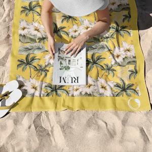 Πετσέτα Θαλάσσης 90x180cm Borea Quick Dry Hibiscus Microfiber
