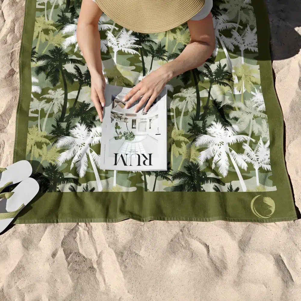Πετσέτα Θαλάσσης 90x180cm Borea Quick Dry Palm Tree Microfiber