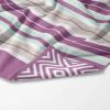 Πετσέτα Θαλάσσης 90x180cm Borea Quick Dry Stripes Μωβ Microfiber