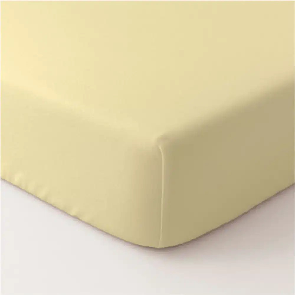 Σεντόνι Βρεφικό Σετ Με Λάστιχο 70x140+20cm Borea Solid Κίτρινο Βαμβακερό