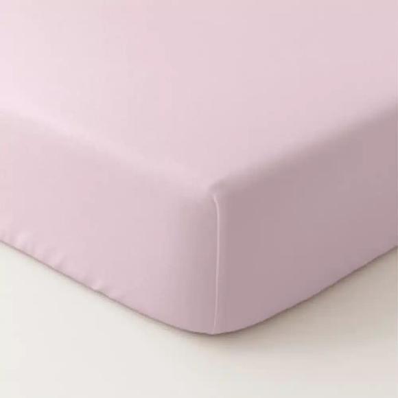 Σεντόνι Βρεφικό Σετ Με Λάστιχο 70x140+20cm Borea Solid Ροζ Βαμβακερό