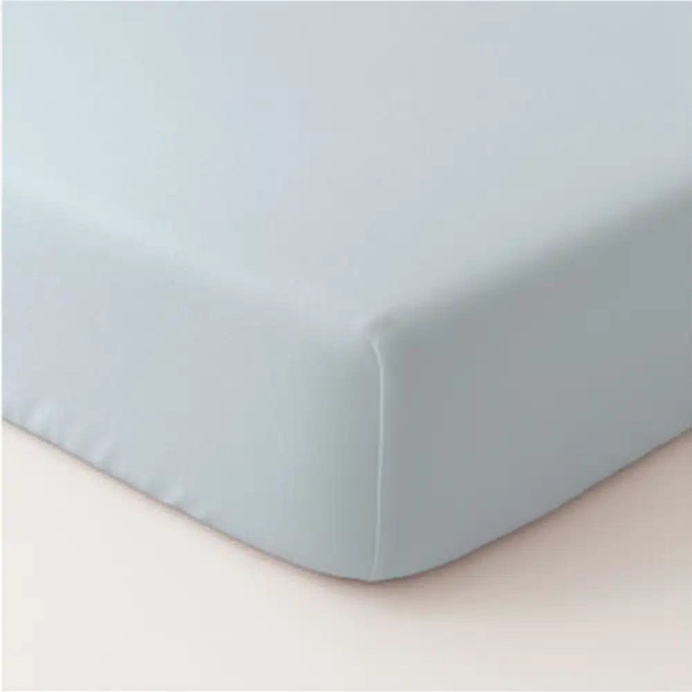 Σεντόνι Βρεφικό Σετ Με Λάστιχο 70x140+20cm Borea Solid Σιέλ Βαμβακερό