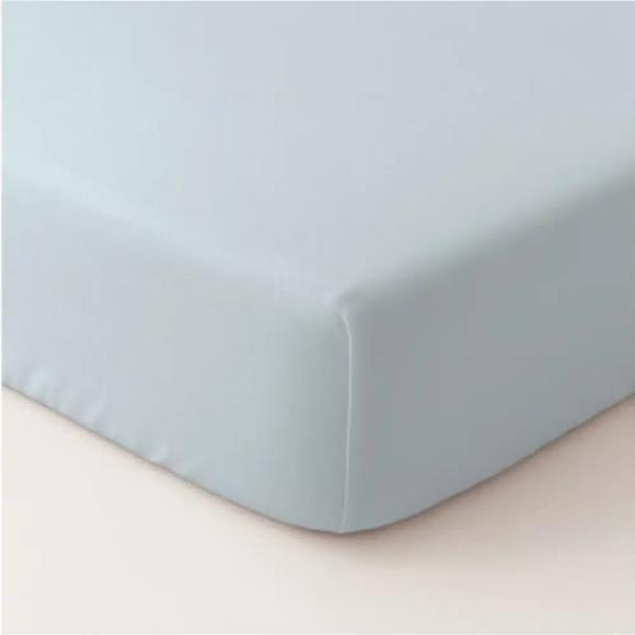 Σεντόνι Βρεφικό Σετ Με Λάστιχο 70x140+20cm Borea Solid Σιέλ Βαμβακερό