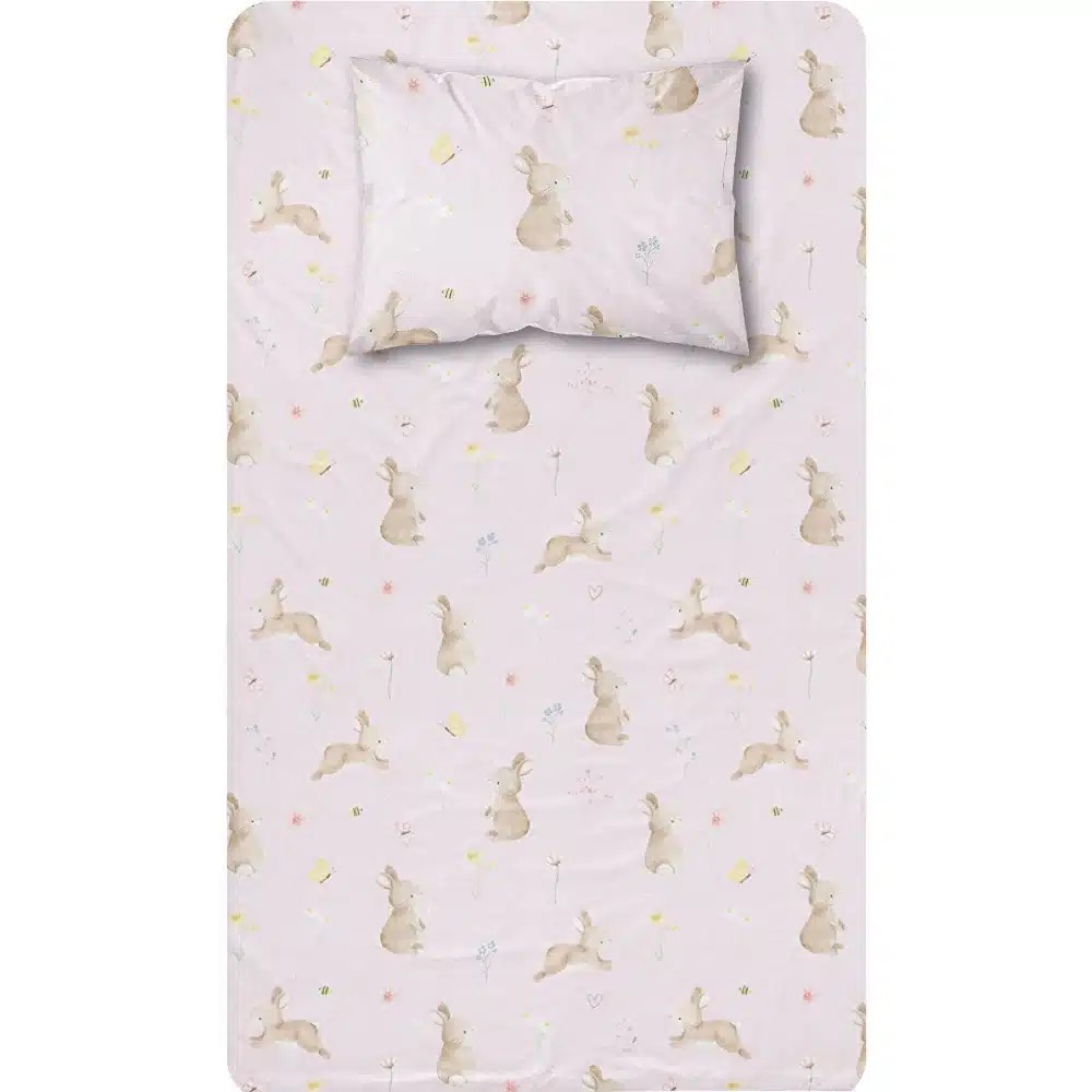 Σετ 3τμχ Κουβέρτα + Σεντόνι + Μαξιλαροθήκη Μονή Πικέ 160x240cm Borea Blush Ροζ Βαμβάκι-Βισκόζη