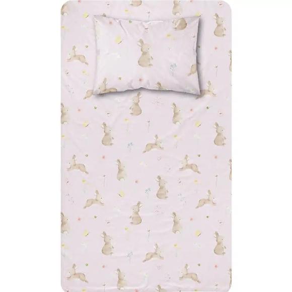 Σετ 3τμχ Κουβέρτα + Σεντόνι + Μαξιλαροθήκη Μονή Πικέ 160x240cm Borea Blush Ροζ Βαμβάκι-Βισκόζη