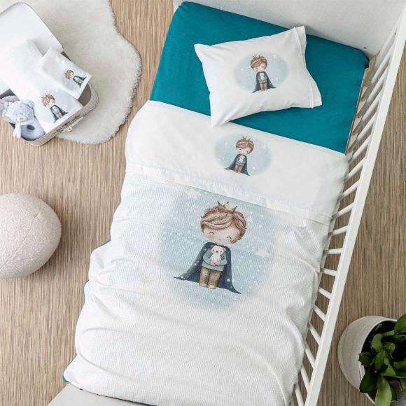 Σεντόνια Βρεφικά Σετ 120x170cm Borea Little King Βαμβακερά
