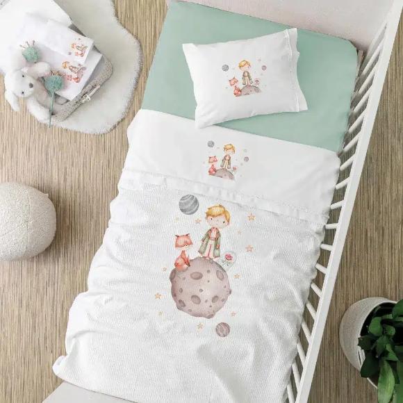 Σεντόνια Βρεφικά Σετ 120x160cm Borea Little Prince Βαμβακερά