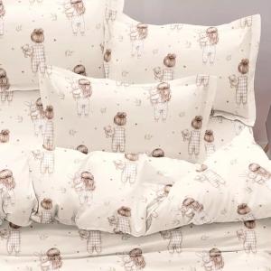 Σετ 5τμχ Κουβερλί + Σετ Σεντόνια Μονα Borea Goodnight Ροζέ Microfiber