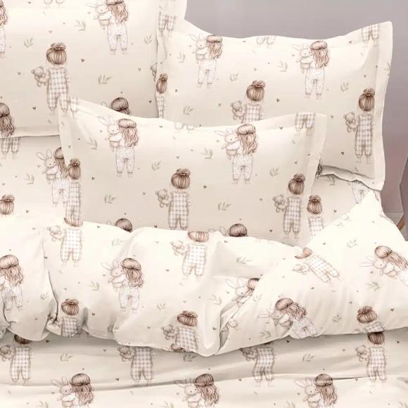 Σετ 5τμχ Κουβερλί + Σετ Σεντόνια Μονα Borea Goodnight Ροζέ Microfiber