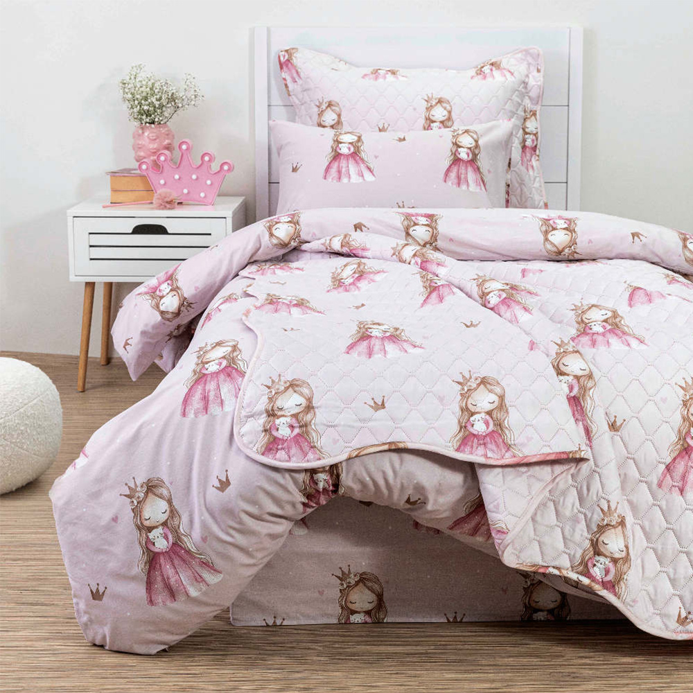 Σετ 5τμχ Κουβερλί + Σετ Σεντόνια Μονα Borea Little Queen Microfiber