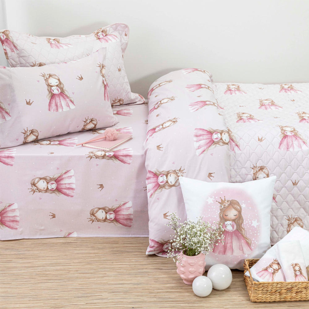 Σετ 5τμχ Κουβερλί + Σετ Σεντόνια Μονα Borea Little Queen Microfiber